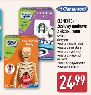 Zestawy naukowe z akcesoriami Clementoni, różne rodzaje promocja w Aldi