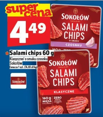 Chipsy salami Salami chips 60 g promocja w TOPAZ