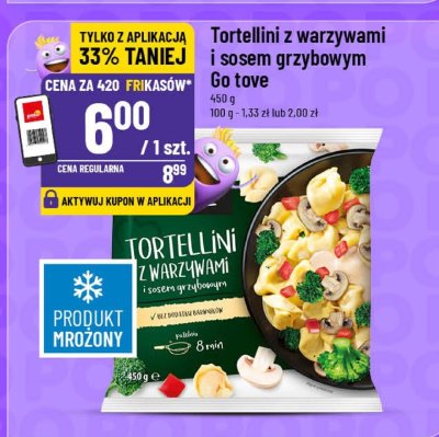 Tortellini z warzywami i sosem grzybowym Go tove promocja w POLOmarket