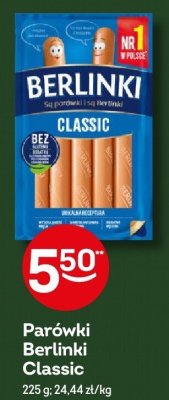 Parówki Parówki Berlinki Classic promocja w Żabka