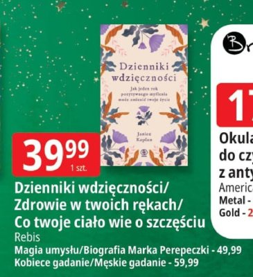 Dzienniki wdzięczności / Zdrowie w twoich rękach / Co twoje ciało ci o szczęściu mówi promocja w Leclerc