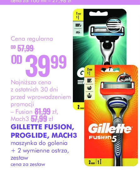 Maszynka do golenia + 2 wkłady Gillette mach3 promocja