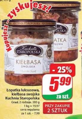 Łopatka luksusowa Kuchnia staropolska promocja