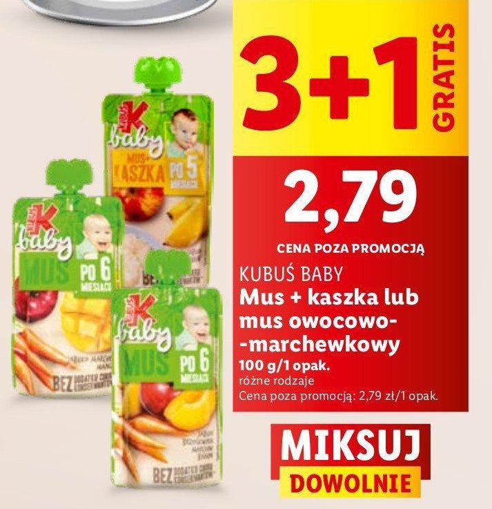 Mus jabłko-mango-marchew Kubuś baby promocja