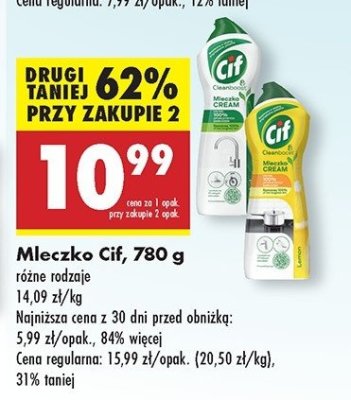 Mleczko do czyszczenia z mikrokryształkami Cif cream promocja