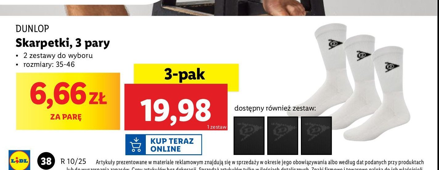 Skarpetki męskie Dunlop promocja