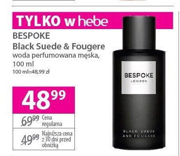 Woda perfumowana Bespoke black suede and fougere promocja