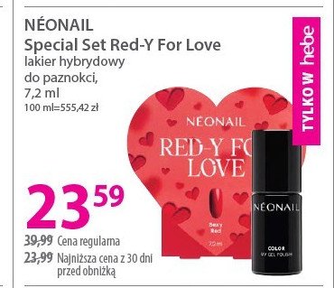 Lakier red-y for love NEONAIL promocja w Hebe