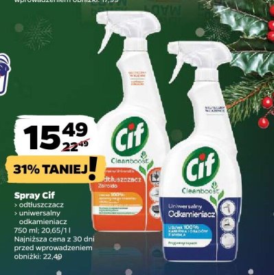 Spray Cif odtłuszczacz, uniwersalny, odkamieniacz promocja w Netto