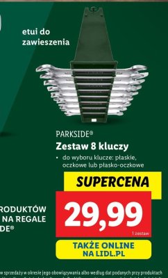 Klucze płasko-oczkowe Parkside promocja