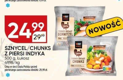 Schnycel Chunks z piersi indyka Łukosz promocja w Chata Polska