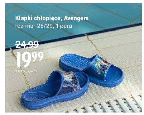 Klapki dzieci臋ce 28-29 avengers promocja