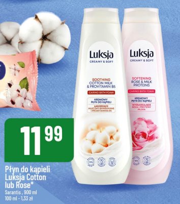 Płyn do kąpieli Luksja Cotton lub Rose promocja w POLOmarket