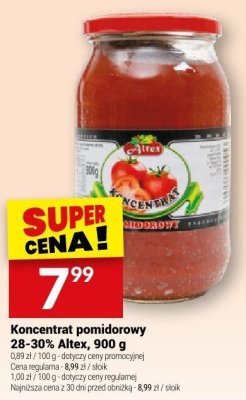Koncentrat pomidorowy 28-30% Altex, 900 g promocja w Twój Market