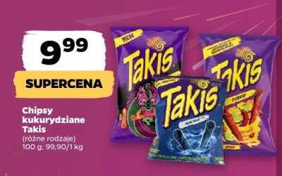 Chipsy kukurydziane Takis (różne rodzaje) promocja w Netto