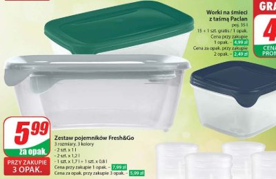 Pojemnik fresh & go 1.7 l + 800 ml Keter promocja