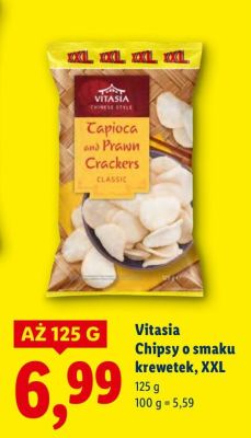 Chipsy Vitasia Chipsy o smaku krewetek, XXL promocja w Lidl