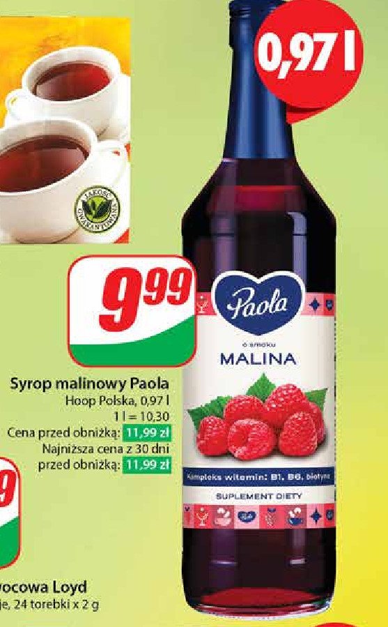 Syrop malina Paola promocja