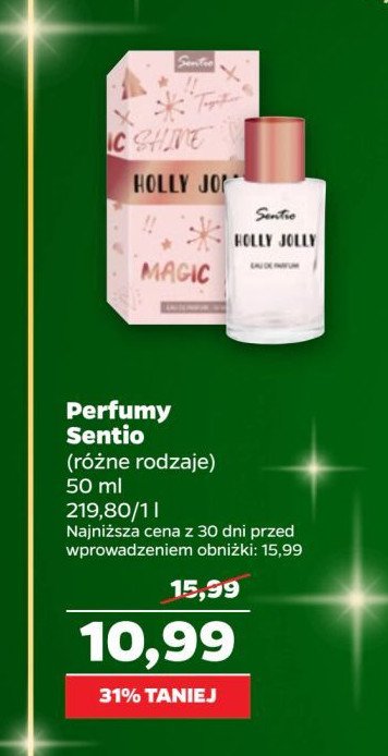 Perfumy holly jolly Sentio promocja w Netto