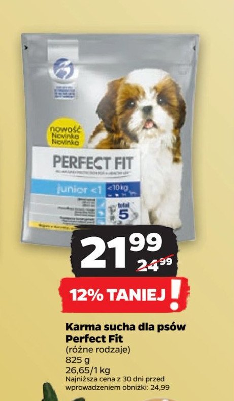 Karma dla psa junior <1 Perfect fit promocja