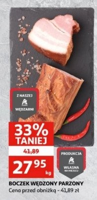 Boczek wędzony parzony Auchan promocja