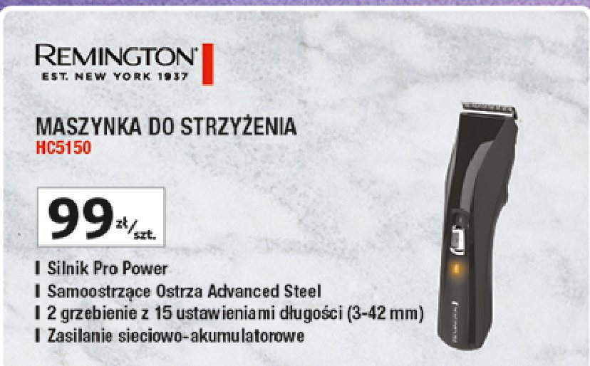 Maszynka do strzyżenia hc5150 Remington promocja w Auchan