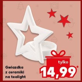 Gwiazda ceramiczna na tealighty promocja w Kaufland