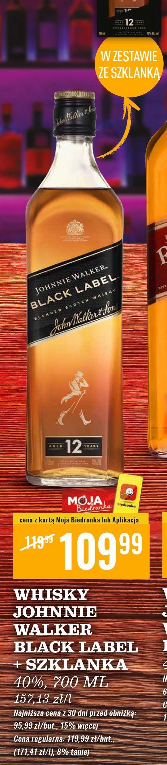 Whisky Johnnie walker black label promocja w Biedronka