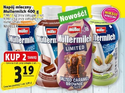 Napój mleczny Müllermilch 400 g różne smaki promocja w Prim Market
