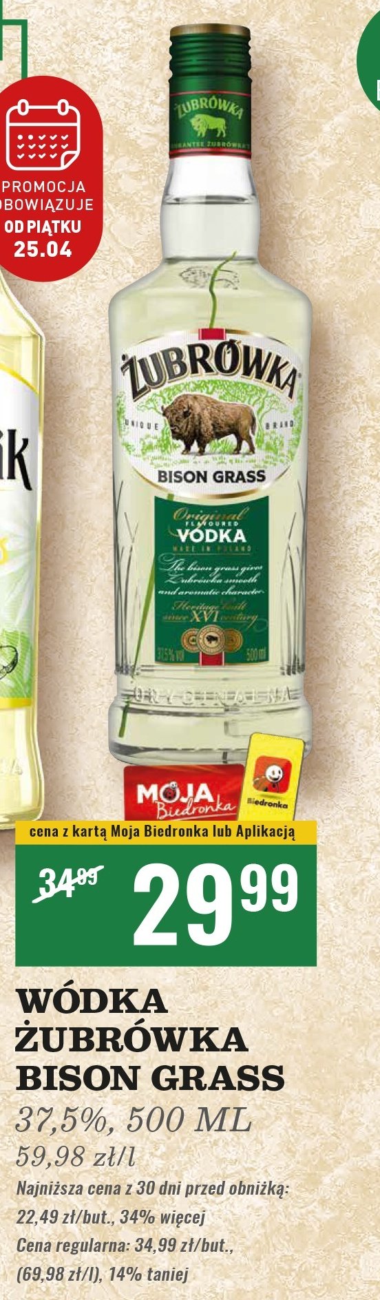 W贸dka 呕ubr贸wka bison grass promocja