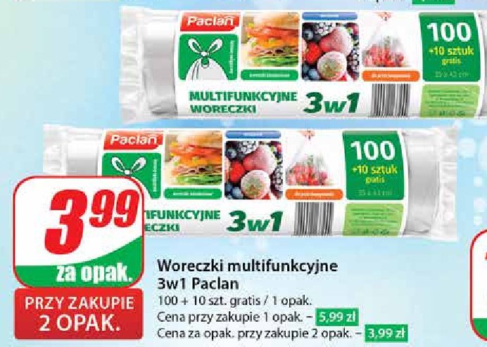 Woreczki multifunkcyjne 3w1 Paclan promocja