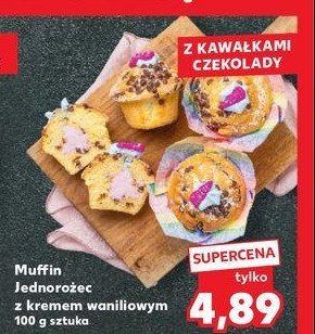Muffin jednorożec z kremem waniliowym promocja w Kaufland