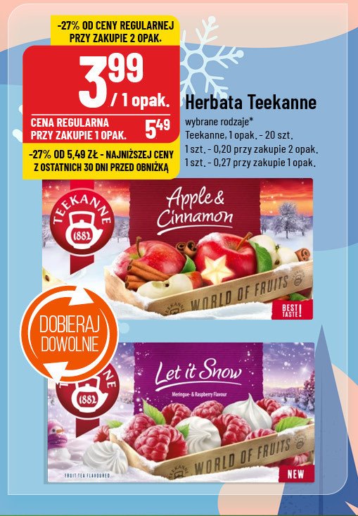 Herbata apple&cinnamon Teekanne world of fruits promocja