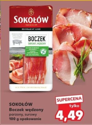 Boczek wędzony parzony, surowy 100 g promocja w Kaufland