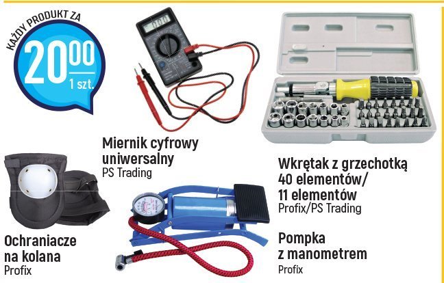 Pompka no偶na z manometrem Profix promocja