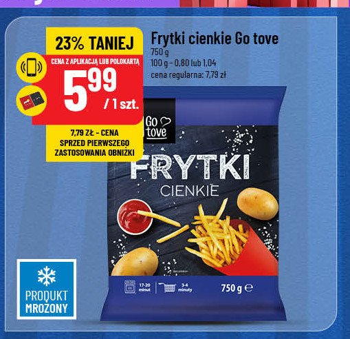 Frytki cienkie Gotove promocja