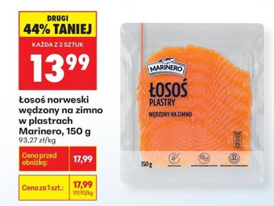 Łosoś norweski wędzony na zimno w plastrach  promocja w Biedronka