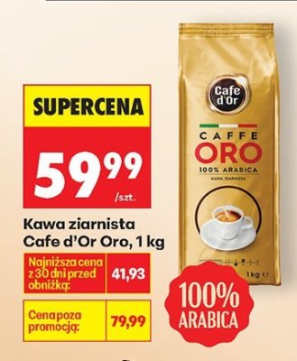 Kawa ziarnista Cafe d'Or Oro promocja w Biedronka