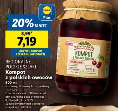 Kompot z polskich owoców agrestowy REGIONALNE SZLAKI promocja