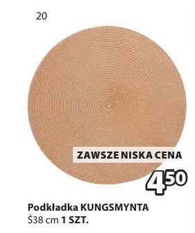 Podkładka KUNGSMYNTA Ø38 cm promocja w Jysk