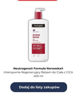 Intensywnie regenerujący balsam do ciała z CICA formuła norweska promocja w Rossmann