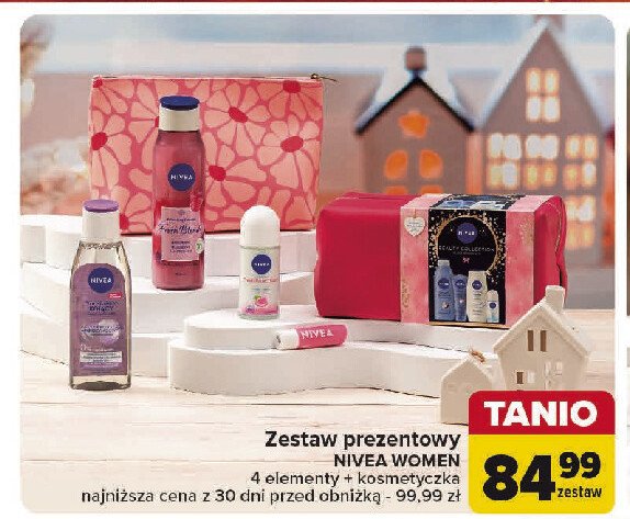 Zestaw w kosmetyczce you got this: żel pod prysznic malina i borówka 300 ml + pianka do mycia twarzy 150 ml + dezodorant rose touch 50 ml + pomadka do ust soft rose 4.8 g Nivea zestaw promocja w Carrefour