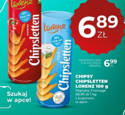 Chipsy Chipsletten Lorenz 100 g Papryka, Fromage promocja w Duży Ben