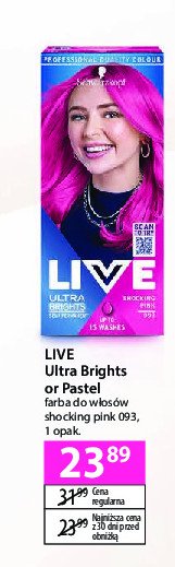 Krem koloryzujący 093 shoking pink Schwarzkopf live ultra brights promocja