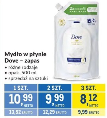 Mydło w płynie Dove - zapas różne rodzaje promocja w Makro