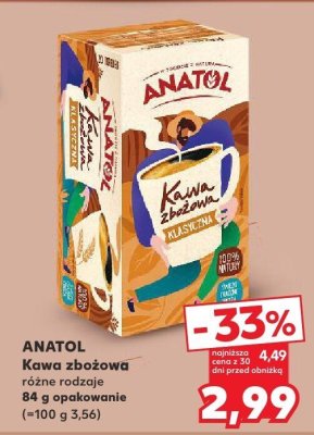 Kawa zbożowa ANATOL różne rodzaje promocja w Kaufland