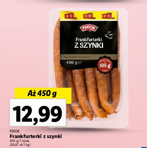Frankfurterki z szynki Pikok promocja