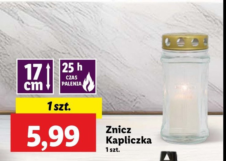 Znicz kapliczka 25h 17 cm promocja