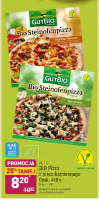 Pizza z pieca kamiennego z grilowanymi warzywami Gut bio promocja