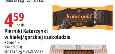 Pierniki w gorzkiej czekoladzie 72% Kopernik katarzynki promocja